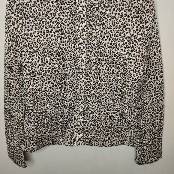 UBU Reversible Crinkle Zip Up Jacket Leopard Black - Picture 4 of 14